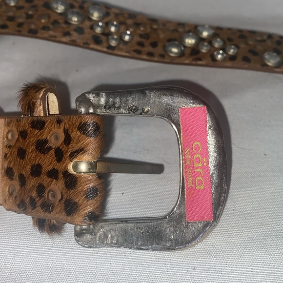 Cara New York Mohair Cheetah w/crystals and bronze beading, Diamond buckle - Picture 5 of 5